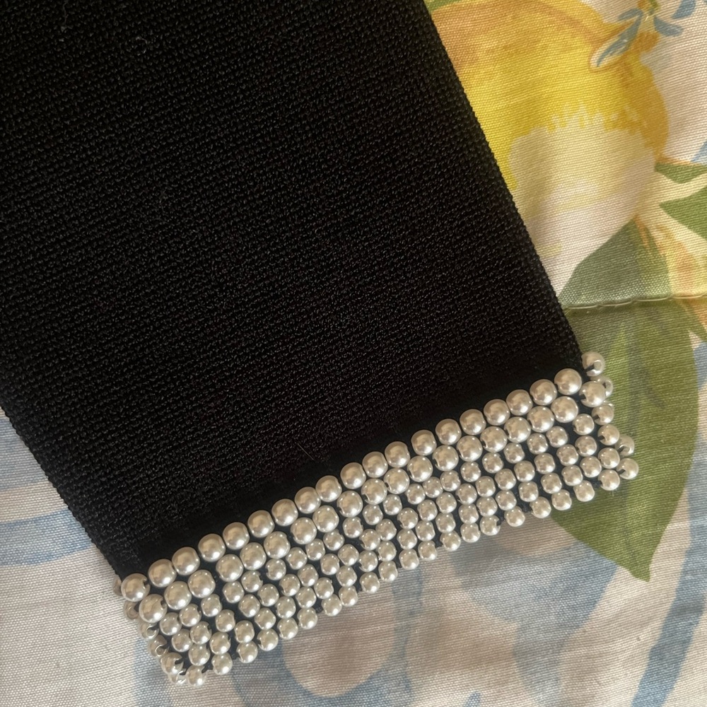 Sandro Black Cropped Cardigan with Crystal Trim - Picture 12 of 15